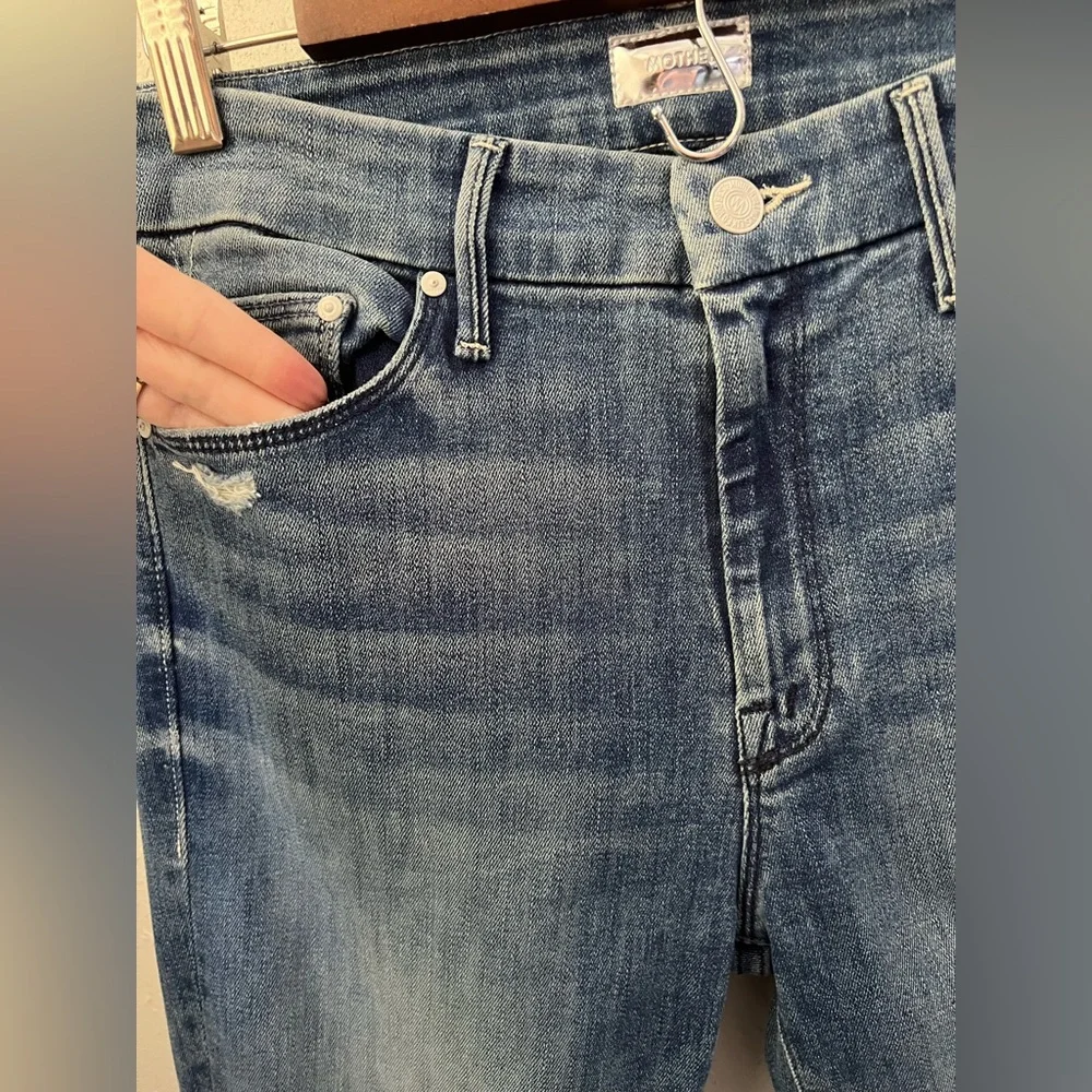 Mother The Looker Crop In Graffiti Girl Size 29 New - Picture 6 of 12